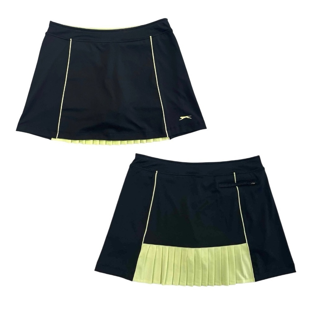 Slazenger Black and Yellow Athletic Golf Mini Skirt Size Medium
